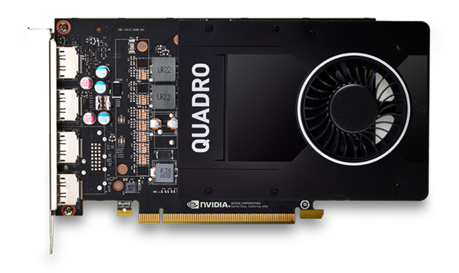 QUADRO P2000出色的性能、强大的功能和紧凑的外形